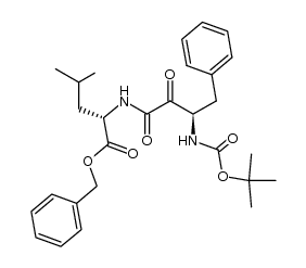2-(3-tert-butoxycarbonylamino-2-oxo-4-phenylbutyrylamino)-4-methylpentanoic acid benzyl ester结构式