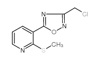 3-[3-氯甲基-1,2,4-氧二唑-5-基-2-甲基硫代)吡啶结构式