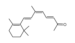 6-methyl-8t-(2,6,6-trimethyl-cyclohex-1-enyl)-octa-3t,5c,7-trien-2-one结构式