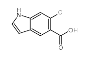 6-chloro-1H-Indole-5-carboxylic acid Structure