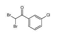 2,2-dibromo-1-(3-chlorophenyl)ethanone结构式