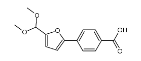 4-(5-(dimethoxymethyl)furan-2-yl)benzoic acid结构式