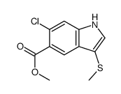 Methyl 6-chloro-3-(Methylthio)-1H-indole-5-carboxylate structure