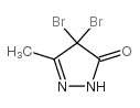 4,4-二溴-3-甲基-2-吡唑啉-5-酮结构式