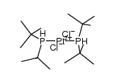 trans-bis(di-tert-butylphosphane)dichloroplatinum(II) Structure