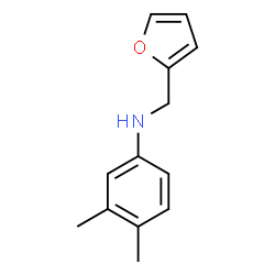 N-(呋喃-2-基甲基)-3,4-二甲基苯胺结构式