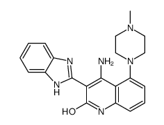 4-Amino-3-(1H-benzimidazol-2-yl)-5-(4-methyl-1-piperazinyl)-2(1H) -quinolinone结构式