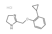 2-((2-环丙基苯氧基)甲基)-4,5-二氢-1H-咪唑盐酸盐结构式