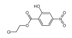 2-hydroxy-4-nitro-benzoic acid-(2-chloro-ethyl ester)结构式