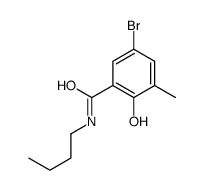 5-溴-N-丁基-2-羟基-3-甲基苯甲酰胺结构式