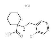 1-(2-氯-苄基氨基)-环己烷羧酸盐酸盐结构式