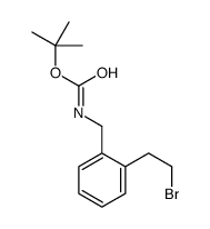 tert-butyl N-[[2-(2-bromoethyl)phenyl]methyl]carbamate结构式