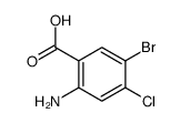 2-氨基-5-溴-4-氯苯甲酸结构式