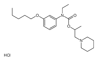 1-piperidin-1-ium-1-ylpropan-2-yl N-ethyl-N-(3-pentoxyphenyl)carbamate,chloride Structure