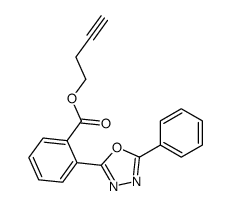 but-3-ynyl 2-(5-phenyl-1,3,4-oxadiazol-2-yl)benzoate Structure