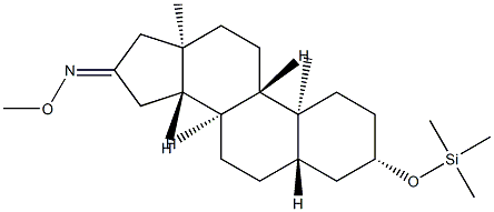 3β-(Trimethylsiloxy)-5α-androstan-16-one O-methyl oxime结构式