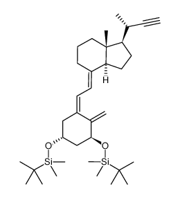 (((1R,3S,Z)-5-(2-((1R,3aS,7aR,E)-1-((S)-but-3-yn-2-yl)-7a-methyloctahydro-4H-inden-4-ylidene)ethylidene)-4-methylenecyclohexane-1,3-diyl)bis(oxy))bis(tert-butyldimethylsilane) Structure