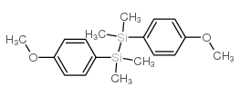 双(4-甲氧基苯基)-1,1,2,2-四甲基二硅烷结构式