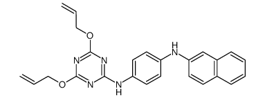 N-(4,6-bis-allyloxy-[1,3,5]triazin-2-yl)-N'-naphthalen-2-yl-benzene-1,4-diamine Structure