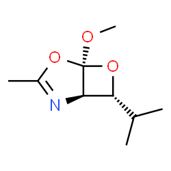 4,6-Dioxa-2-azabicyclo[3.2.0]hept-2-ene,5-methoxy-3-methyl-7-(1-methylethyl)-,(1R,5S,7R)-rel- Structure