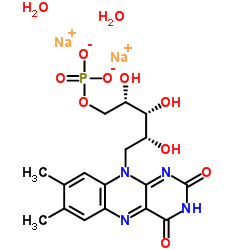 核黄素-5'-磷酸钠盐,二水合物结构式