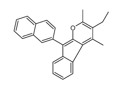 3-ethyl-2,4-dimethyl-9-naphthalen-2-ylindeno[2,1-b]pyran结构式