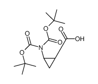 (1S,2S)-2-[双[(1,1-二甲基乙氧基)羰基]氨基]-环丙烷羧酸结构式