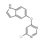 5-(6-氯嘧啶-4-基氧基)-1H-吲哚结构式