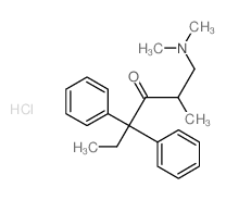 1-dimethylamino-2-methyl-4,4-diphenyl-hexan-3-one结构式