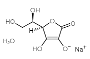 D-(-)-Isoascorbic acid sodiuM salt Monohydrate Structure