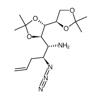 (1R,2S)-2-azido-1-((4S,4'R,5R)-2,2,2',2'-tetramethyl-[4,4'-bi(1,3-dioxolan)]-5-yl)pent-4-en-1-amine结构式