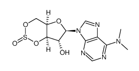 9-(3,5-O-sulfinyl-β-D-xylofuranosyl)-N6,N6-dimethyladenine结构式