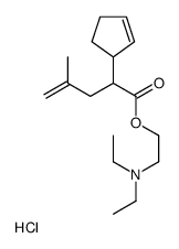 2-(diethylamino)ethyl 2-cyclopent-2-en-1-yl-4-methylpent-4-enoate,hydrochloride Structure