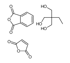 邻苯二甲酸酐与2-乙基-2-羟甲基-1,3-丙二醇和2,5-呋喃二酮的聚合物结构式