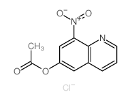 6-Quinolinol, 8-nitro-,6-acetate, hydrochloride (1:1) Structure
