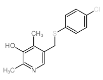 3-Pyridinol,5-[[(4-chlorophenyl)thio]methyl]-2,4-dimethyl- structure