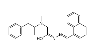 2-[methyl(1-phenylpropan-2-yl)amino]-N-[(E)-naphthalen-1-ylmethylideneamino]acetamide结构式