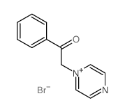 Pyrazinium, 1-(2-oxo-2-phenylethyl)-, bromide (1:1)结构式