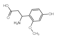 3-氨基-3-(4-羟基-2-甲氧基苯基)-丙酸结构式