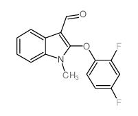 2-(2,4-Difluorophenoxy)-1-methyl-1H-indole-3-carbaldehyde结构式