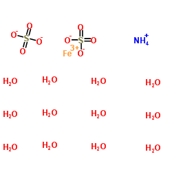 Ammonium iron(III) sulfate dodecahydrate structure