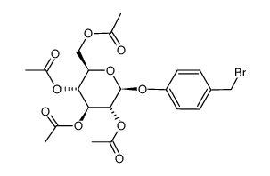 4-(bromomethyl)phenyl 2,3,4,6-tetra-O-acetyl-β-D-glucopyranoside Structure