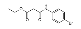ethyl 3-((4-bromophenyl)amino)-3-oxopropanoate结构式