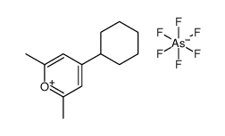 4-cyclohexyl-2,6-dimethylpyrylium,hexafluoroarsenic(1-)结构式