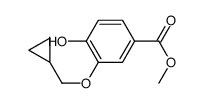 3-(环丙基甲氧基)-4-羟基苯甲酸甲酯结构式