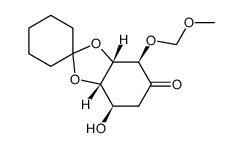(3aS,4R,7R,7aS)-7-hydroxy-4-(methoxymethoxy)tetrahydrospiro[benzo[d][1,3]dioxole-2,1'-cyclohexan]-5(4H)-one结构式