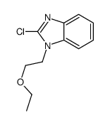2-氯-1-(2-乙氧基乙基)1H-苯并咪唑结构式