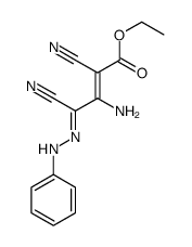 ethyl 3-amino-2,4-dicyano-4-(phenylhydrazinylidene)but-2-enoate结构式