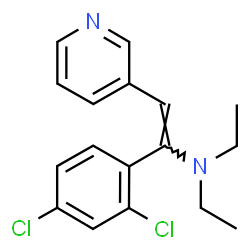 N,N-Diethyl-1-(2,4-dichlorophenyl)-2-(3-pyridyl)vinylamine结构式