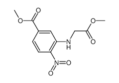 methyl 3-[(2-methoxy-2-oxoethyl)amino]-4-nitrobenzoate Structure